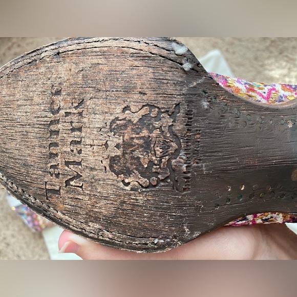 Tanner Mark TML37000 Purple Serape Square Toe Sequin Cowgirl Boot - Picture 5 of 12